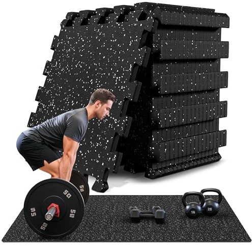 bemaxx Esterilla Fitness Suelo Gimnasio Caucho – Set de 18 Alfombras Puzzle Protector Suelo de Goma, Colchoneta Gimnasia Ejercicio en Casa, Espuma Tatami Deporte Alfombrillas Pesas Gym Garaje Piscina