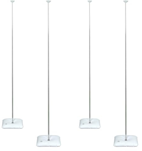 iDecoMart Set di 4 supporti a colonna per palloncini, Riutilizzabili e altamente regolabili, Decorazioni con palloncini adatte per matrimoni e vari eventi