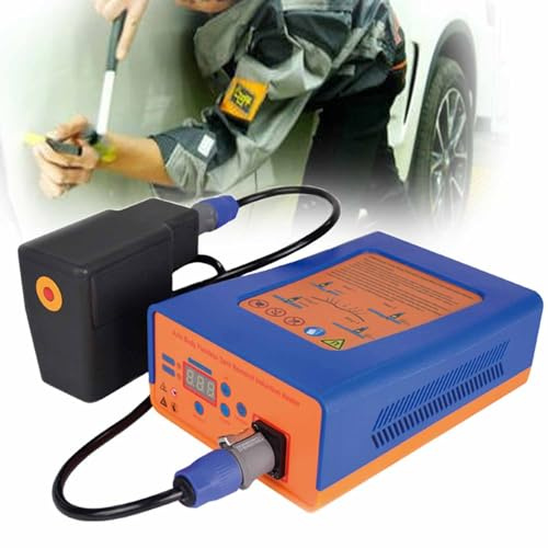 Kit de reparación de abolladuras de coche, calentador magnético de mano para paneles de aluminio, herramienta de eliminación de daños sin pintura con 5 bolígrafos de nivelación y martillo, bricolaje y