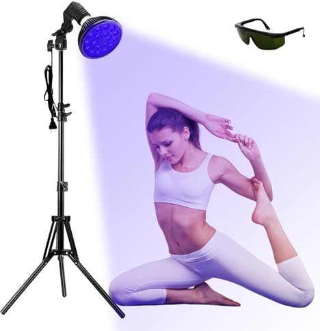 Bräunungslampe Gesichtsbräuner Solarium Für Zuhause,Gesichtssolarium für Zuhause Gesicht und Körper, Bräunungsgeräte-Aid Hilfen,54 W&390nm&UVA, Einstellbare Höhe und Winkel