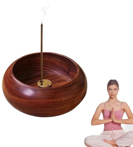 ARYIMYDP 1 Portaincenso in Legno di Palissandro a Fori Multipli,Supporto per Bastoncini di Incenso di 4 Diverse Misure,Design Minimalista e Funzionale,Accessorio con Più Fori per Fissare i Bastoncini
