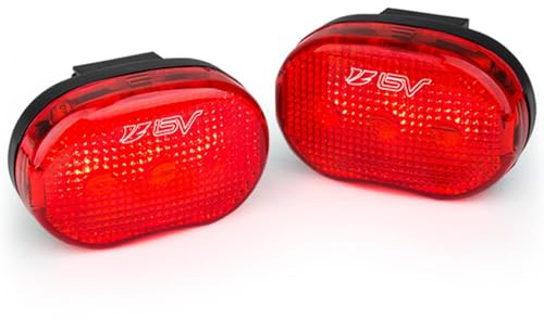 BV Bicycle Lights for Night Riding LED Bike Tail Light, Rear Bike Light Weather Resistant, Visible Up to 1500ft Bicycle Taillight LED Bike Light, Two-Way Mount, Battery-Powered, Pair