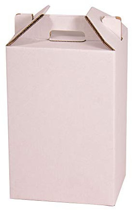 Only Boxes, Caja para Vino, Estuche de 4 Botellas de Vino, Caja para Lote de Navidad, Color Blanco, 4 Unidades