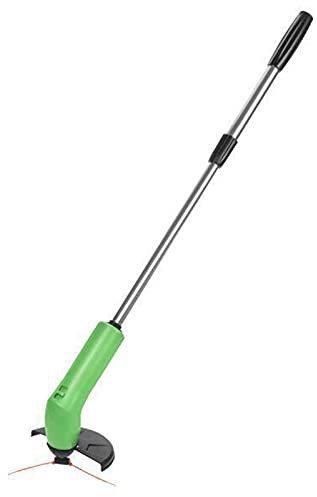 HELOU Tagliaerba Elettrico Senza Fili, Tagliaerba Elettrico con Lame in Plastica Senza Fili, Tagliaerba Elettrico, Alimentato da 6 Batterie AA