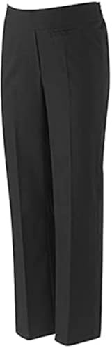 MOLLY MALOU Pantalon d'uniforme scolaire pour fille - Taille semi-élastique - Coupe ajustée, Noir , 13-14 ans
