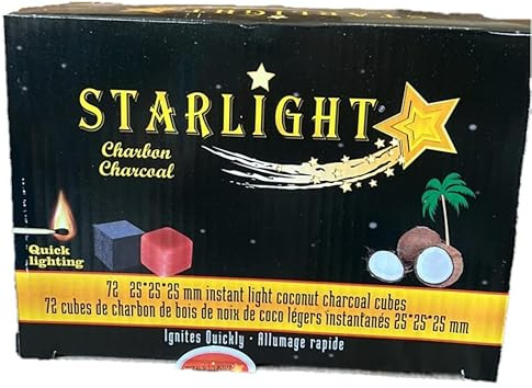 Starlight Charcoal Cubes 25mm Instant Light Charcoal Cubes