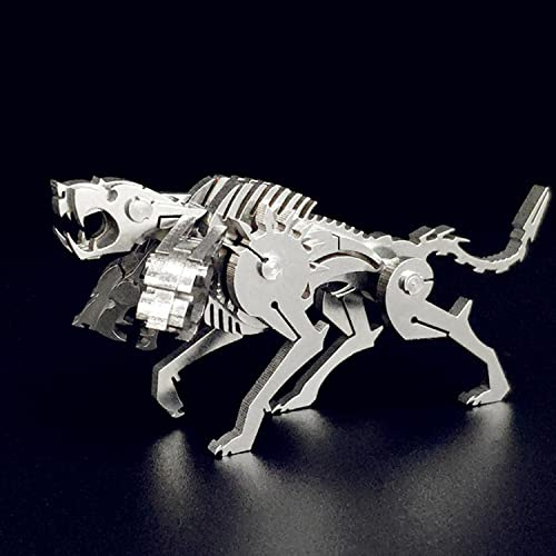 Microworld 3D-Metall-Puzzle, Steel Warcraft Collection Herausforderung, Gehirn-Teaser, DIY, Kunst, Handwerk, Dekoration, Puzzles für Erwachsene, dreiköpfiger Hund