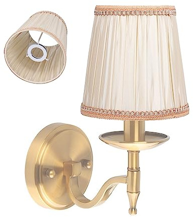 Pantalla de Araña Rosa E14 - Clip en Pantalla de Tela para Luz de Pared, Lámpara Colgante Plisada para Lámparas de Mesa de Vela y Candelabro de Cristal