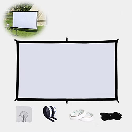 XFAK Schermo Di Proiezione 120 Pollici, Telo Da Videoproiettore Con Treppiedi Borsetta, HD Schermo Per Proiettore Pieghevole, Facile Da Installare, Senza Pieghe Per Diapositive (Color : Only Screen,