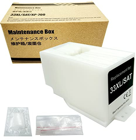 COCADEEX 33XL Unité de Collecte d'encre usagée Compatible avec imprimante Expression Premium XP-530 XP-630 XP-830 XP-700 XP-701 XP721 XP-800 XP-801 XP-820 XP-821 XP-860, boîte d'entretien de l'encre
