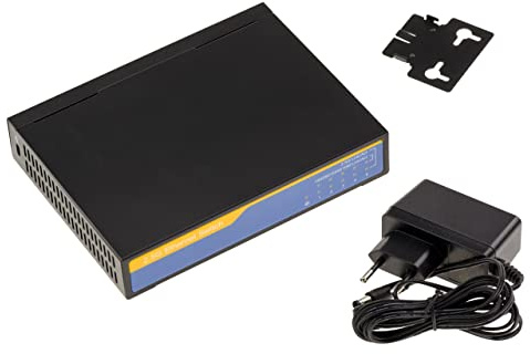 KALEA-INFORMATIQUE 2.5 Gigabit LAN ethernet 10 100 1000 2500 Mbps Conmutador de Red RJ45 de 5 Puertos con Fuente de alimentación Externa. Ancho de Banda de 25 Gbps