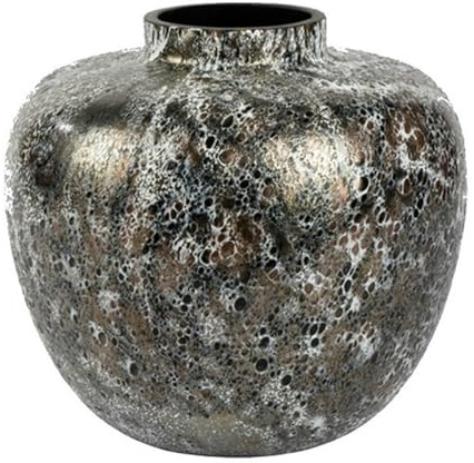 Lambert Paoma Vase schwarz-weiß-Kupfer H 21 cm D 23 cm