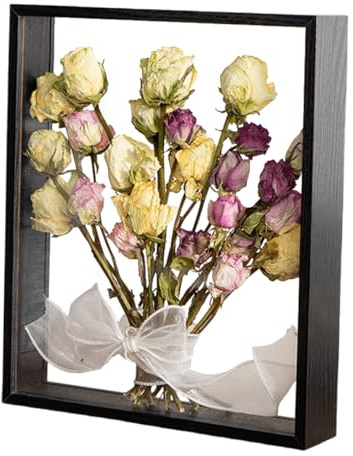 marysgift 3D Shadow Box Frame 8x8, Box Frame Deep Picture Frame Square For Photos, Flowers, Wedding Bouquet, DIY Decoration 3d Deep (Black,8)