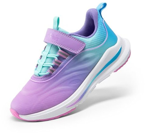 Dream Pairs Boys Girls Shoes Kids DuraPlay Tennis Running Athletic Protective Walking Sneakers for Little/Big Kid,Size 2 Little Kid,Hot Pink/Blue,SDRS2335K