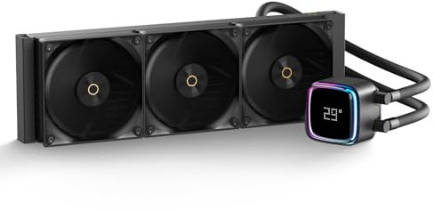 Ocypus Iota L36 BK AIO Wasserkühlung PC mit digitaler Echtzeit-Anzeige, 360mm Flüssig CPU Kühler, ARGB Efficient Pump, TDP 300W, Low Noise FDB Lüfter, für AMD AM4/AM5 & Intel LGA 115X/1200/1700/1851