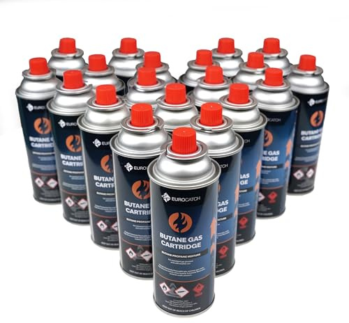 Eurocatch Gaskartusch - 20st - Butangas - Gasflaskor - Gaskassetter - Butangaskassetter - Påfyllning - 227g