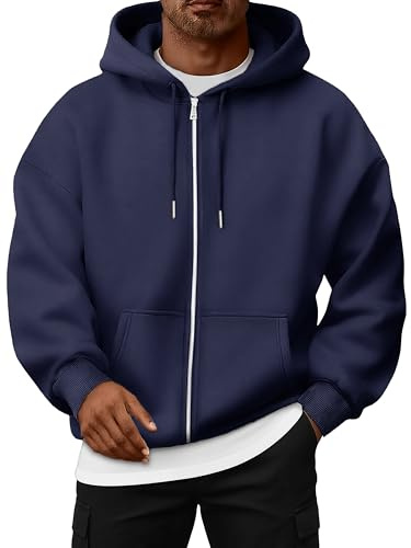 Oyamiki Hoodie herr långärmad huvjacka dragkedja sweatjacka fleece huvtröja ledig huva jacka sweatshirt tröja med fickor