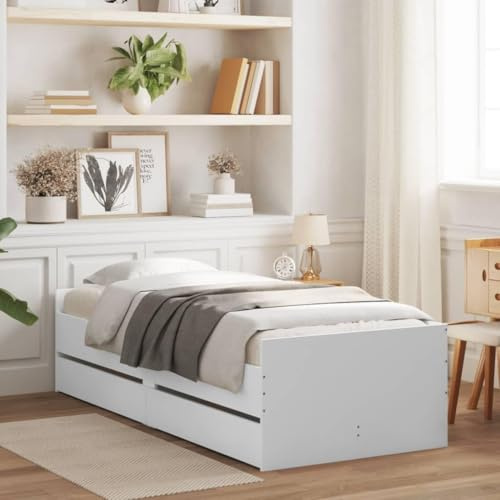 Generic Enkelsängstomme med Lådor, Modern Förvaringsbädd (100 x 200 cm)
