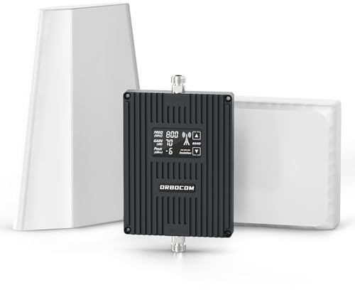 ORBOCOM Amplificador Señal Movil 4G 3G gsm Repetidor Amplificador de Cobertura de Telefonía Móvil para Casa y Oficina Banda 1/3/7/8/20 para Todas Las Operadoras Españolas Antena de Alta Ganancia