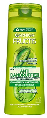 Garnier Fructis Anti-Schuppenhempoo 2 in 1 für normales Haar, pflegt, pflegt und stärkt, 400 ml