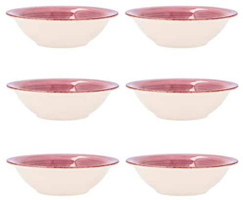 Quid Set 6 Cuencos para Sopa de cerámica gres | Platos hondos peoni 18 cm, Estandar