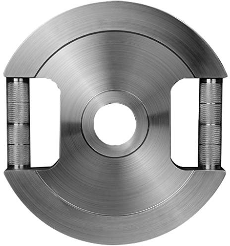 Plates Rostfritt stål Viktskivor skivstång Standard Grip Viktskivor, Single, silver Grip Plate 10kg-30kg Home Tyngdlyftning träningsredskap (Size : 30kg)