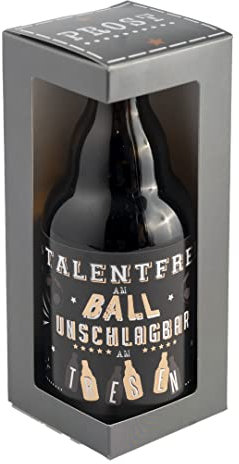 Jack`s Bierflasche Fußball Talentfrei am Ball - Unschlagbar am Tresen mit Geschenkverpackung 0,33 l/Männergeschenk/Zum Geburtstag/Party/Fußball