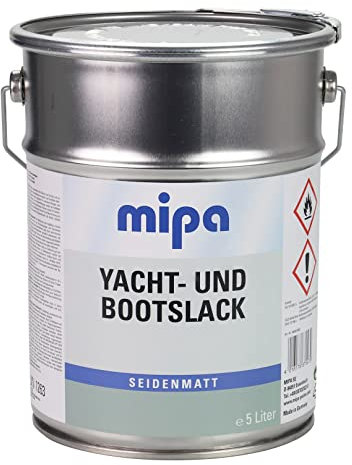 MIPA Yacht- und Bootslack transparent/seidenmatt 5 Liter Holz Klarlack