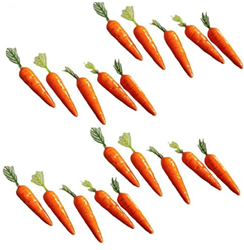 Fituenly Künstliche Schaumkarotten, 20 Stück, Simulation, Mini-Karotten, Lebensechte Kunstgemüse, Karotte Für Ostern, Schneemann, Fotografie, Requisitendekoration