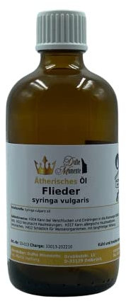 Naturreine ätherische Ölmischung Flieder - 100ml - Fliederöl für Aromatherapie Duftlampe Naturkosmetik und mehr