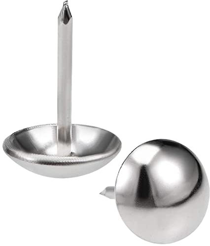 XYWHPGV Chiodi per tappezzeria chiodini 11 mm diametro testa 17 mm lunghezza puntine tonde antiche per pollice tono argento 60 pezzi(bcbb1 27065 b29f1 f6248 70db1 b205b