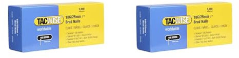 Tacwise 0396 Stauchkopfnägel Brad Typ 18G / 25 mm, verzinkt, 5.000 Stück (Packung mit 2)