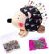 SUNHUITOY 1 Stück Nadelkissen Igel Form Pin Halter Mit 200 Stücke Bunte Kopfnadeln DIY Sewing Craft Werkzeug Nadelhalter Kissen Zubehör für Handarbeiten Nähen