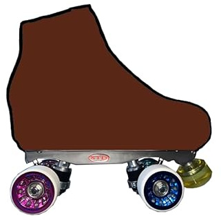 SILVYE - Fundas Cubre Patines para Patinaje ARTÍSTICO (MARRÓN, Talla S)