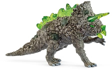 schleich ELDRADOR Creatures | Steintriceratops 70828 | ELDRADOR schleich Monster Spielfigur mit transparenten Rückenkristallen und Hörnern | tolles Geschenk für Kinder | ab 7 Jahren | 7 x 17 x 10 cm