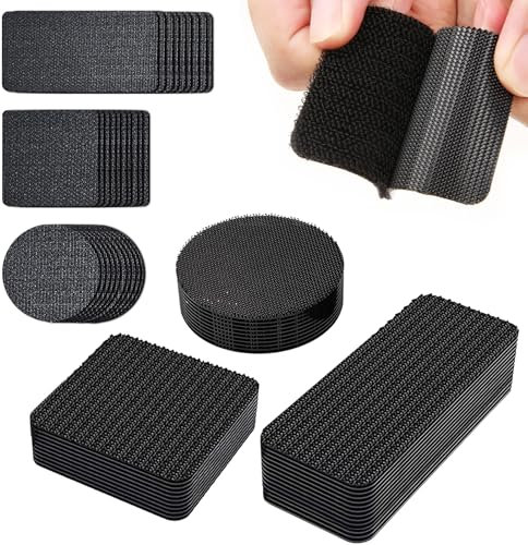 REBUCINA 24 PCS Carpet Grippers for Rugs on Top of Carpet, Rug Grippers from Rug to Carpet, Carpet Stickers for Rugs Anti Slip Rug Underlay, Washable and Reusable Suitable for Marble Wooden Floor Etc