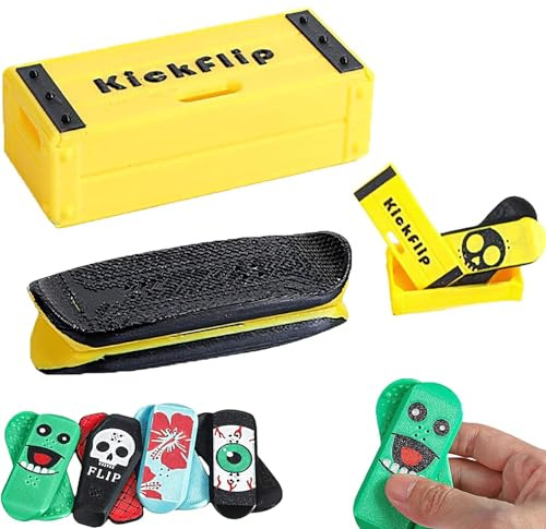 Générique Mini Fingerboard magnétique – Amusant, Anti-Stress et Portable, Rotation, Flip, Fingerboard pour évacuer Votre Stress, pour Faire des Figures, Voyager et Jouer au Bureau (D)