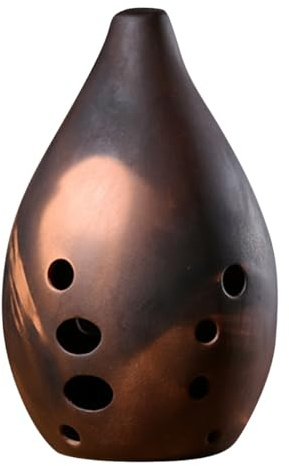Toyvian Flauta Ocarina de Cerámica Xun Chino de 10 Hoyos, Instrumento Musical Antiguo en G para Principiantes, Sonido Profesional Profundo y Afinación Precisa, Obsequio Varios estilos