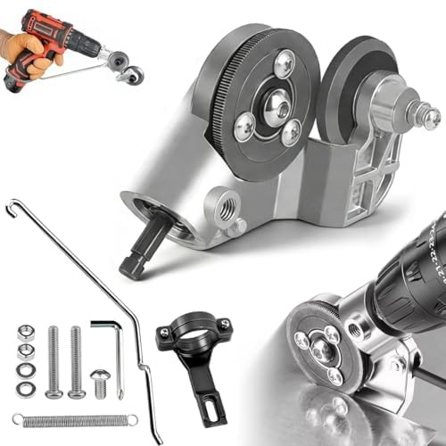 Titaniumplåtnibbler för metallskärning, metallplåtskärare, elektrisk borrplattskärarfäste, för DIY-projekt, hemreparationer, verkstäder och lätt metallbearbetning av järn, plåt, stål, koppar
