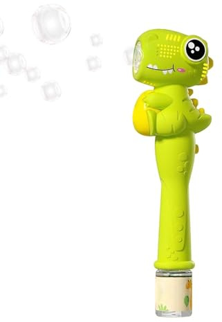Machine Bulles Automatique Rechargeable Pistolet À Bulles Lumineux Jouet Enfant 3+ Bâton Portable Jeu Extérieur 8.5x29.4cm ABS 350g USB Jardin Parc Piscine Plage Camping Fête