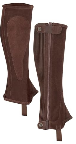 Shires Moretta Halbchaps aus Wildleder, Braun, Erwachsenengrößen, Größe M, Braun