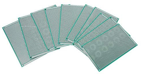 YWBL-WH 10pcs Lochrasterplatten Breadboard 9 × 15 cm Leiterplatte doppelseitige Universal Leiterplatte Kit PCB Steckplatine