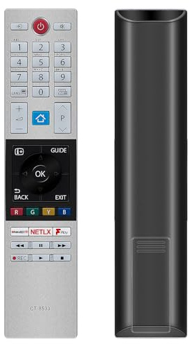 UNOCAR CT-8533 CT-8541 RC42150 Replacement Remote Control for Toshiba Smart 2018 2019 4K Ultra HDR TV, Toshiba Full HD Ready LED Television with Netflix Rakuten Freeview Buttons, 30099654