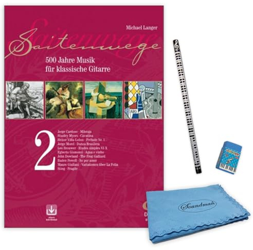 9783934958562 Kit de démarrage avec CD + chiffon en microfibre + crayon de musique + gomme + livre de partitions