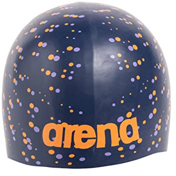 arena Unisex-Badekappe für Erwachsene, zum Training und Rennen, 100% Silikon, Einheitsgröße, gepunktet