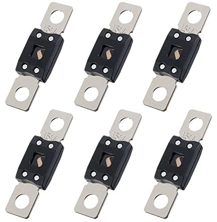 6 Stück Flachsicherungen Kfz Sicherungen, Schraubsicherung, Auto Sicherungen, Mega Sicherung 100/125/150/200A, Flachsicherungen kfz für PKW/Wohnmobil/Motorrad