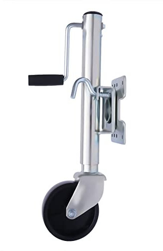 Froulaland Automatik Stützrad Strapazierfähiges Stützrad Trailer Bugrad Für Pkw Anhänger, Für Anhänger, Wohnwagen & Pferdeanhänger, Anhänger Stützrad Set Aus Stahl Verzinkt, Mit Metallfelge