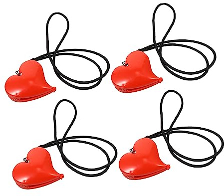 HEMOTON Clips para Cochecito en Forma de Corazón Rojo, Set de 2 Juegos Multifuncionales de Abs y Nylon para Mantas y Fundas de Bebés en Cochecito