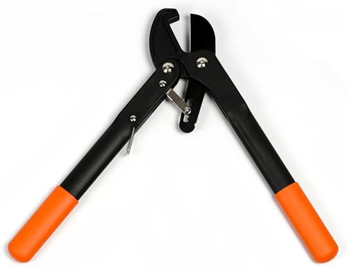 Mini coupe branches à crémaillère - Access Garden, Démultiplication de force X5, Capacité de coupe de 35mm, léger et maniable