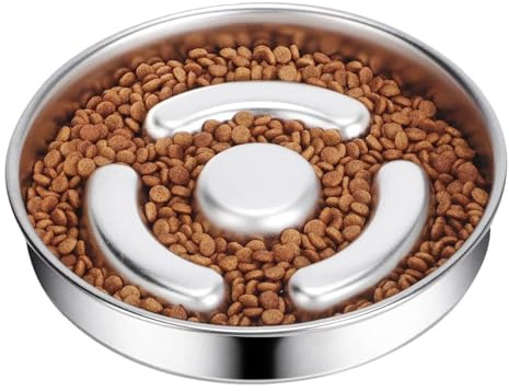 Ciotola per alimentazione lenta per cani - Ciotola per cibo fatto in casa, Ciotola per ingredienti freschi | Ciotola per cibo per cani anti-gonfiore in acciaio inossidabile, piato sicuro per cani, ci